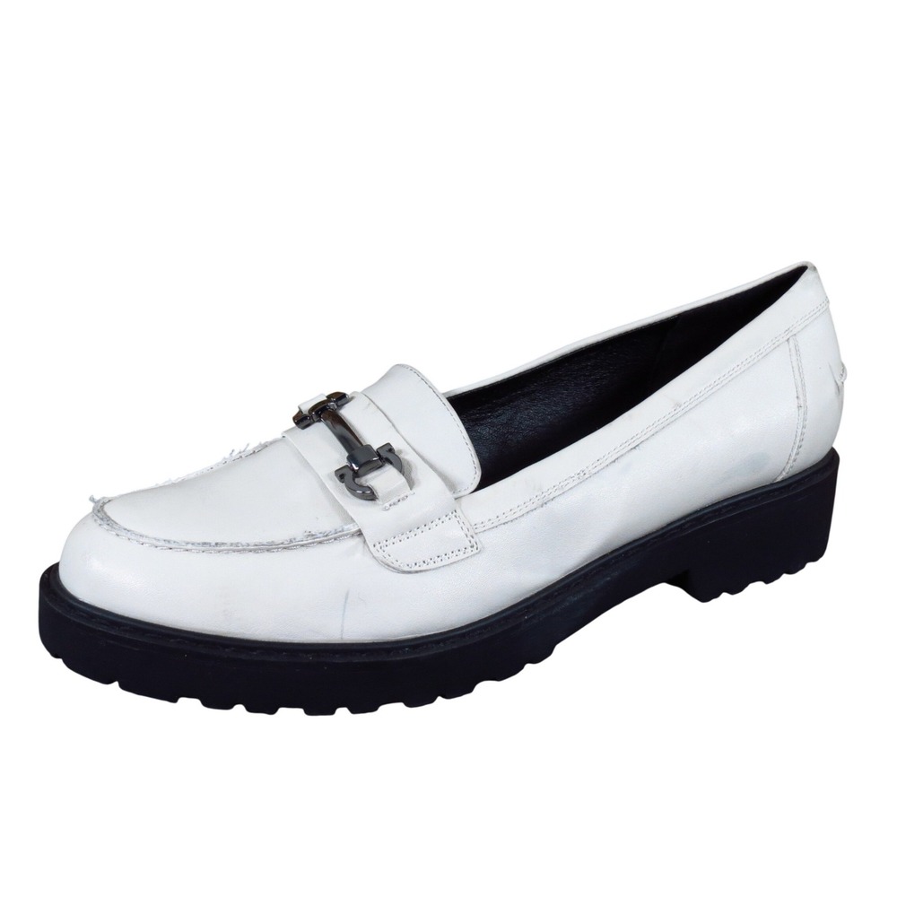 Michael Shannon Emberlynn Womens Lug Sole Bit Loafer Size 9.5 Casual White